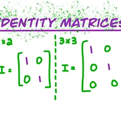 Przykłady macierzy jednostkowej: 2x2 i 3x3.