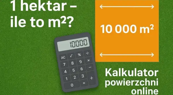 1 hektar to 10 000 m². Kalkulator powierzchni online pomoże Ci to obliczyć.
