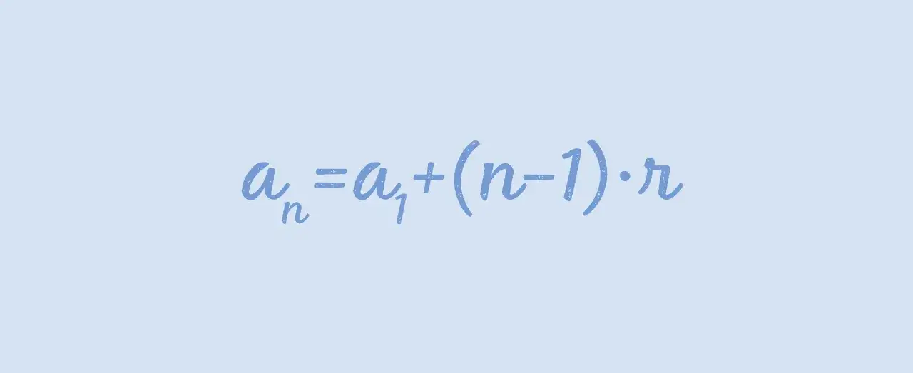 Wzór ogólny ciągu arytmetycznego: a_n = a_1 + (n-1)r.