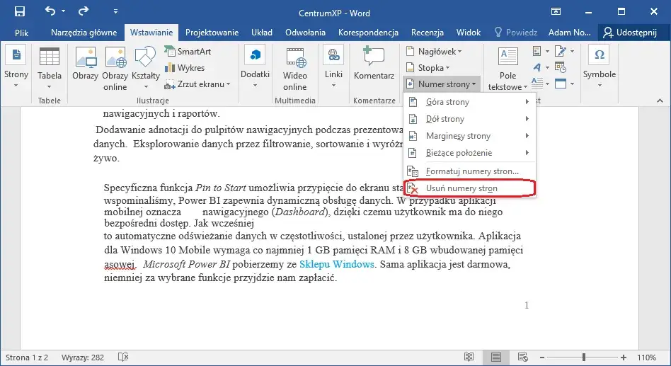 Zdjęcie Jak usunąć numer strony w Wordzie i uniknąć problemów z formatowaniem