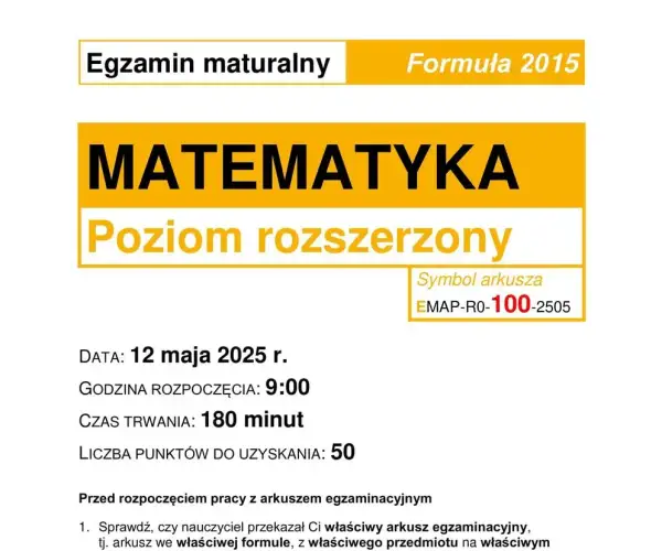 Ile trwa matura rozszerzona z matematyki? Sprawdź szczegóły!